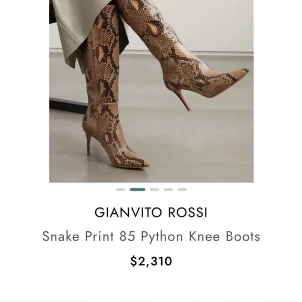 Gianvito Rossi Python Stiletto Boots - image 1